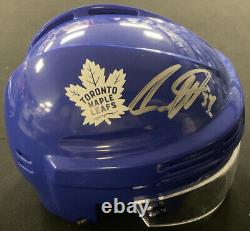 AUSTON MATTHEWS Signed Autographed Maple Leafs Mini Helmet FANATICS B078749