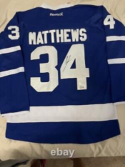 AUSTON MATTHEWS Signed Autographed Toronto Maple Leafs Custome Jersey Beckett