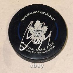 AUSTON MATTHEWS Signed Toronto MAPLE LEAFS Official GAME Puck Beckett (BAS)