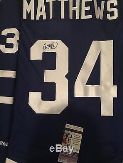 AUSTON MATTHEWS TORONTO MAPLE LEAFS SIGNED JERSEY JSA COA #1 PICK ROY 4 goals