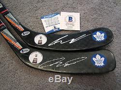 AUSTON MATTHEWS Toronto Maple Leafs SIGNED Hockey Stick Beckett BAS COA Calder