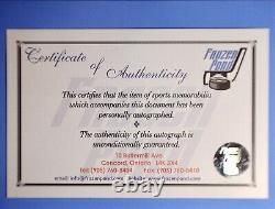 Allan Stanley Signed Toronto Maple Leafs Trench Puck COA