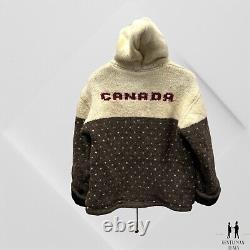 Arkimports Sweater Men L Hooded Toronto Canada Maple Leaf Warm Heavy Zip STAIN