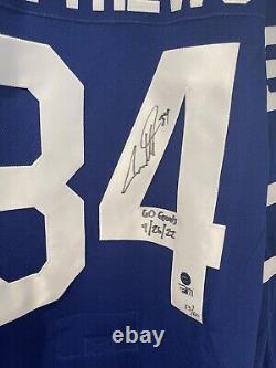 Auston MATTHEWS Signed Toronto Maple Leafs 60 GOALS 4/26/22 FANATICS COA #3/60