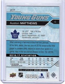 Auston Matthews 2016-17 Upper Deck ROOKIE Young Guns #201 Toronto Maple Leafs