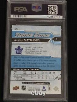 Auston Matthews 2016-17 Upper Deck Young Guns Rookie PSA 10 Gem Mint Maple Leafs