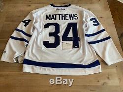 Auston Matthews Autographed Signed Maple Leafs Reebok Jersey Fanatics Coa