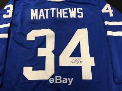 Auston Matthews Hand Signed Autographed Toronto Maple Leafs Custom XL Jersey Coa