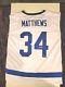 Auston Matthews Hand Signed/autographed Toronto Maple Leafs Hockey Jersey Coa#34