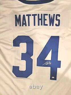 Auston Matthews Hand Signed/Autographed Toronto Maple Leafs Hockey Jersey COA#34