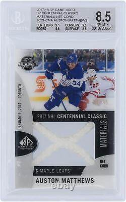 Auston Matthews Maple Leafs 2017-18 Upper Deck SP GU Net #CCNC-MA #11/35 BGS 8.5