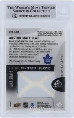 Auston Matthews Maple Leafs 2017-18 Upper Deck SP GU Net #CCNC-MA #11/35 BGS 8.5