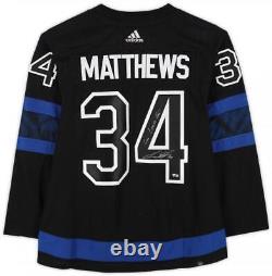 Auston Matthews Maple Leafs Alternate Authentic Jersey withGo Leafs Go Insc