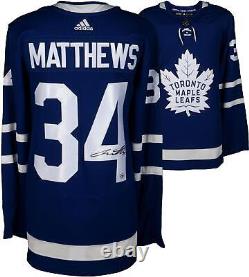 Auston Matthews Maple Leafs Autographed Blue Adidas Authentic Jersey