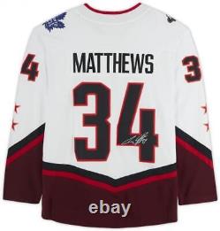 Auston Matthews Maple Leafs Signed 2022 NHL ASG White Fanatics Breakaway Jersey