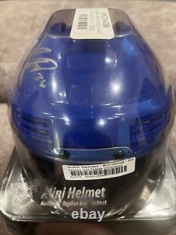 Auston Matthews Maple Leafs Signed Blue Mini Helmet Fanatics