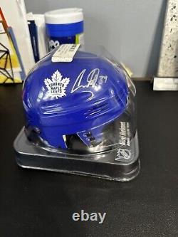 Auston Matthews Maple Leafs Signed Blue Mini Helmet Fanatics With COA