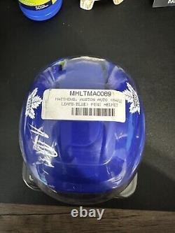 Auston Matthews Maple Leafs Signed Blue Mini Helmet Fanatics With COA