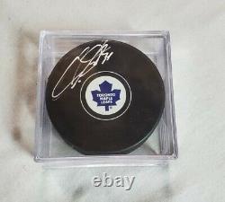 Auston Matthews Signed Autographed Hockey Puck Maple Leafs Fanatics COA