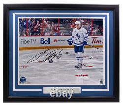Auston Matthews Signed Framed Toronto Maple Leafs 16x20 Hat Trick Photo Fanatics