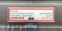 Auston Matthews Signed Rare Maple Leafs 100 Centennial Season Ticket Psa Slabbed