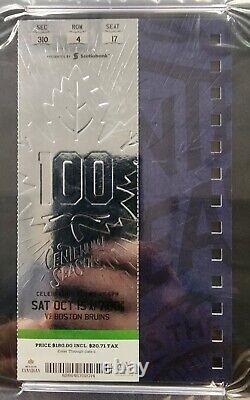 Auston Matthews Signed Rare Maple Leafs 100 Centennial Season Ticket Psa Slabbed