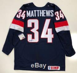 Auston Matthews Signed Team USA Nike Jersey Psa/dna Coa XL Toronto Maple Leafs