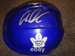 Auston Matthews Signed Toronto Maple Leafs Logo Mini Hockey Helmet Coa