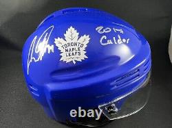 Auston Matthews Signed Toronto Maple Leafs Mini Helmet 2017 Calder JSA COA