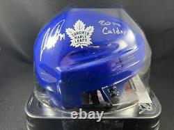 Auston Matthews Signed Toronto Maple Leafs Mini Helmet 2017 Calder JSA COA