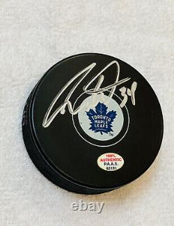 Auston Matthews Signed Toronto Maple Leafs NHL Hockey Puck COA