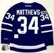 Auston Matthews Signed Toronto Maple Leafs Reebok Jersey Nhl 100 Patch Psa Coa