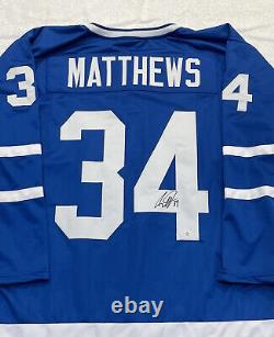 Auston Matthews Signed Toronto MapleLeafs Hockey Jersey with COA