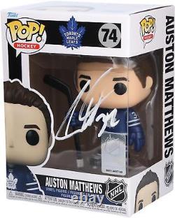 Auston Matthews Toronto Maple Leafs Autographed Blue Jersey Funko Pop! Figurine