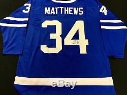 Auston Matthews Toronto Maple Leafs Autographed Custom Hockey Jersey Coa