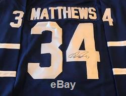 Auston Matthews Toronto Maple Leafs Autographed Signed Jersey size L JSA LOA
