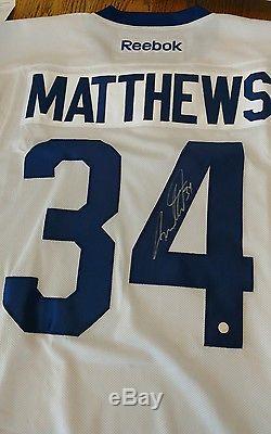 Auston Matthews Toronto Maple Leafs Autographed White Reebok Premier Jersey COA