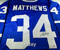 Auston Matthews / Toronto Maple Leafs / Hand Signed Custom Hockey Jersey / Coa