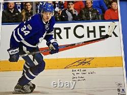 Auston Matthews Toronto Maple Leafs NHL Autographed Multiple Inscriptions Framed