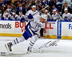 Auston Matthews Toronto Maple Leafs Signed 16x20 White Jersey Shooting Photo