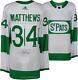 Auston Matthews Toronto Maple Leafs Signed Green St Pats Adidas Authentic Jersey