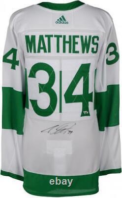 Auston Matthews Toronto Maple Leafs Signed Green St Pats Adidas Authentic Jersey