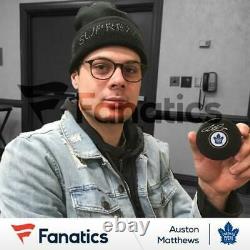 Auston Matthews Toronto Maple Leafs Signed Hockey Puck with 2017 Calder Insc