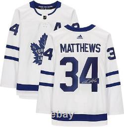 Auston Matthews Toronto Maple Leafs Signed White Alt Captain Adidas Auth. Jersey