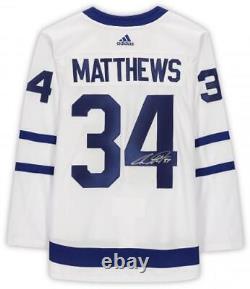 Auston Matthews Toronto Maple Leafs Signed White Alt Captain Adidas Auth. Jersey