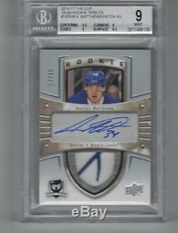 Auston Matthews Ud The Cup 2016-17 Patch Auto Tribute /10 Bgs 9