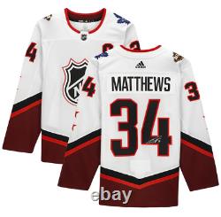 Auston Matthews White Toronto Maple Leafs Signed 2022 NHL All-Star Game Jersey