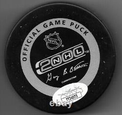 Auto. Toronto Maple Leafs Ted Kennedy Official Game Puck with JSA Authentication