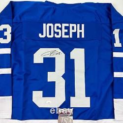 Autographed/Signed Curtis Joseph Toronto Blue Hockey Jersey JSA COA
