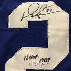 Autographed/Signed DARYL SITTLER HOF 1989 Toronto Maple Leafs Jersey JSA COA